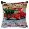 Christmas Snowman Pillowcase Living Room Decoration Linen Pillowcase New Year Santa Claus Christmas Sofa Cushion Cover