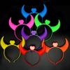 Hair Clasp Horns Pattern Luminous Plastic Kids Adults Cosplay Headband Headwear Accessories