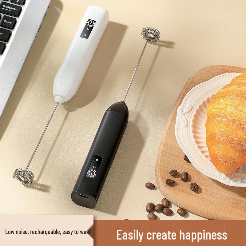 Electric Handheld Milk Frother and Egg Beater - Food Grade Small Mixer for Coffee