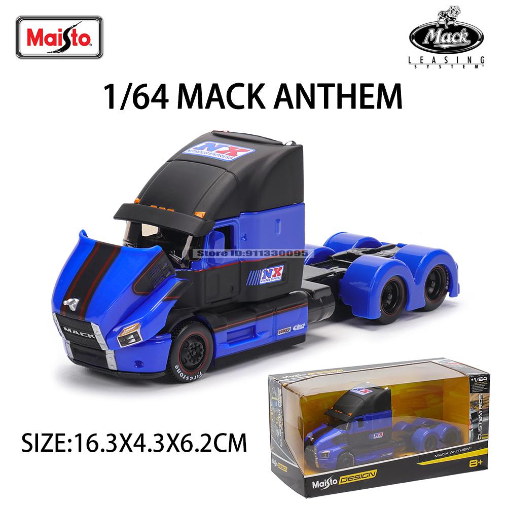 XOM4 Maisto 1:64 International Mercedes-Benz MACK Anthem Trailer model simulation car model alloy car toy male collection gift