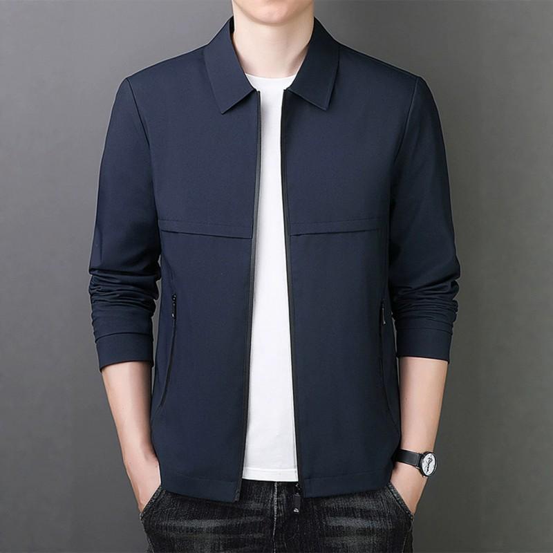 Breathable Casual Mens Trendy Business Lapel Jacket Slim Fit Outerwear