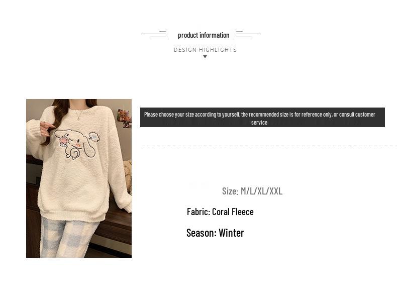 Женский уютный флисовый зимний пижамный комплект - Мягкий, Плотный и Теплый