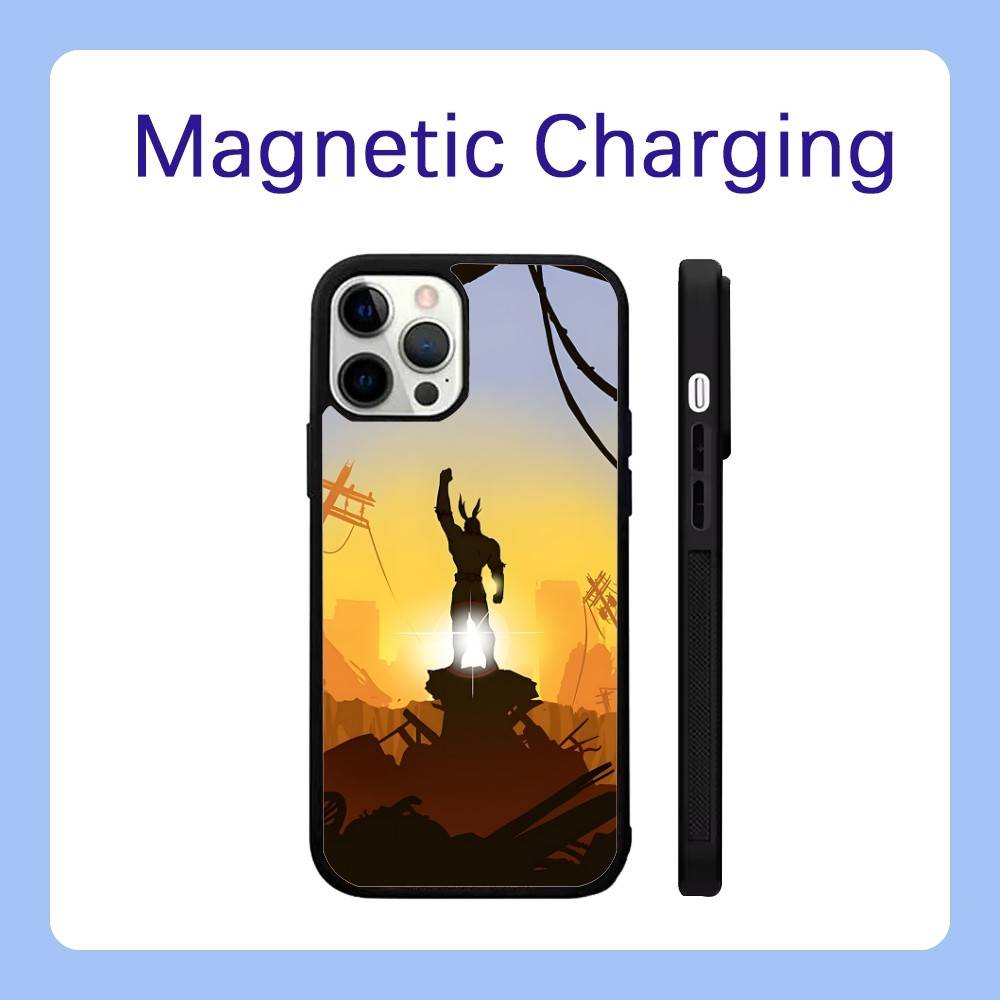 All Might My Hero A-Academia Phone Case For iPhone 17,16,15,14,13,12,11,Pro,Max,Plus,Air,Mini Magsafe Magnetic Wireless Charging