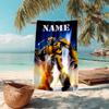 Personalized customized proof beach towel with Bumblebee pattern - soft, absorbent, quick-drying, perfect swimming, camping&bathing