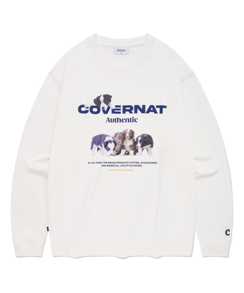 COVERNAT Border Collie Real Photo Long Sleeve White