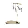 Spinning Candle Holder with Tray Stainless Steel Rotating Golden Carousel Tea Light Candle Stand Table Centerpiece Party Decoration