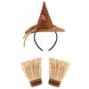 New Halloween Scarecrow 3 Pieces Set Cosplay Costume Accessories Headband Gloves Festival Party Dress Up