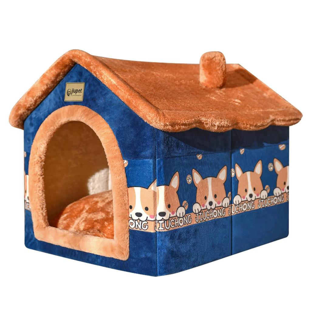 LUNPEAR Pet House for Winter Indoor Cute Pet Provides Sound Warms and Keeps and Small Animals Warm S Dome-Shaped Dogs, Use, Bed, Washable, Foldable,