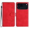 Чехол-кошелек из кожи с тиснением-бабочкой для iPhone 17 Pro Max, чехол для телефона с ремешком на руку