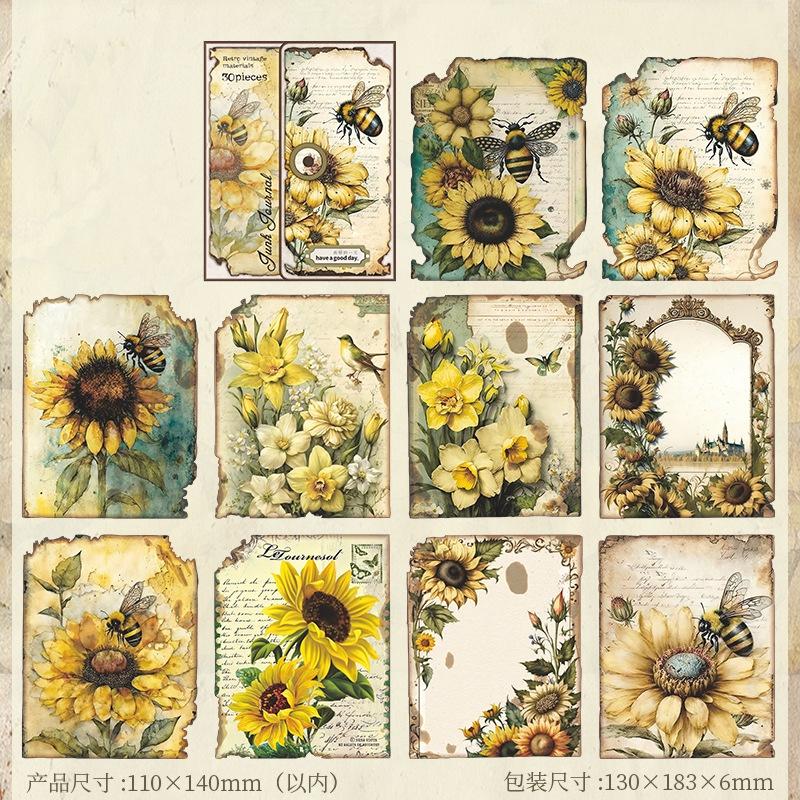 30 шт./упак. Винтажные материалы Бумага Lost Garden Series DIY Скрапбукинг Декор Журнал Планировщик Коллаж Фотоальбом Бумага для поделок