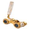 10.16 Cm Solid Brass Opera Binoculars Telescope Parisian La Dauphin Mother of Pearl Spyglass for Theatre, Concerts, and Outdoor Events Compact Stylish