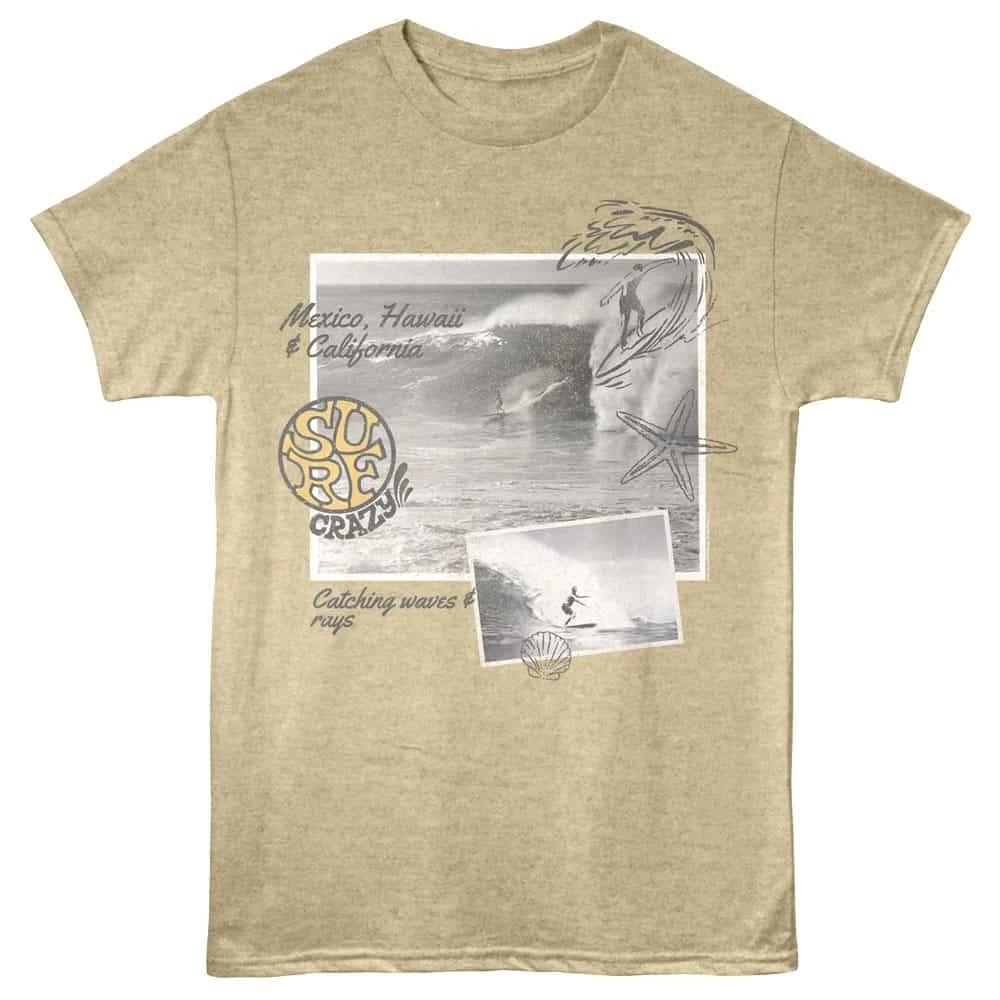 Surf Crazy Postcards Men's T Shirt