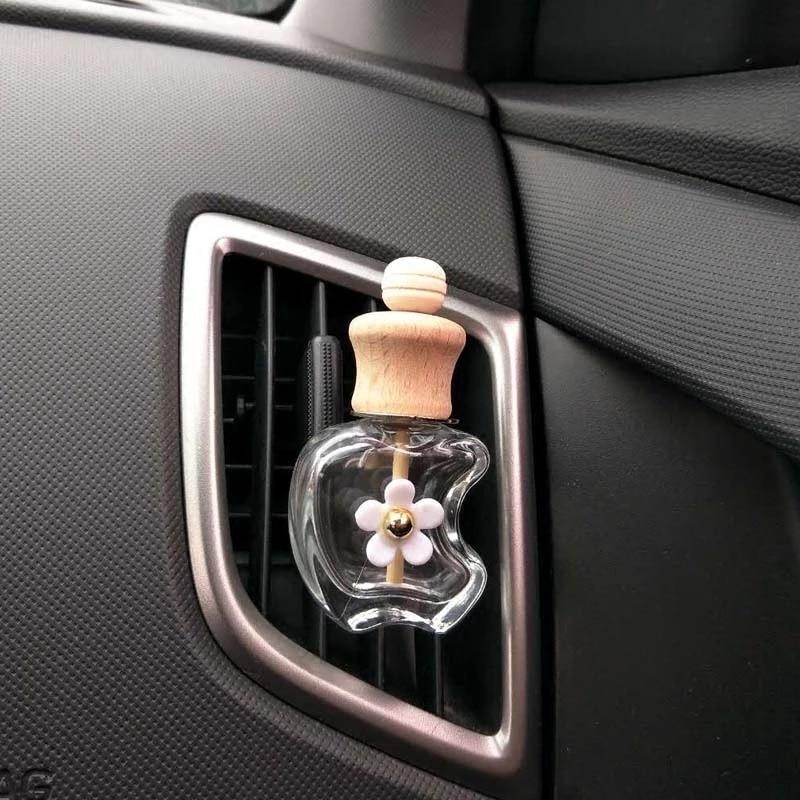 Пустая стеклянная бутылка, зажим для автомобильного вентиляционного отверстия, декор бутылки для ароматов, дозатор эфирного масла, автомобильный дезодорант, кондиционер