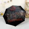Galatasaray1 Personalized Name Umbrella Automatic Umbrella Retractable Design with 8-Rib Durability Durable Plastic Iron for Women/Men