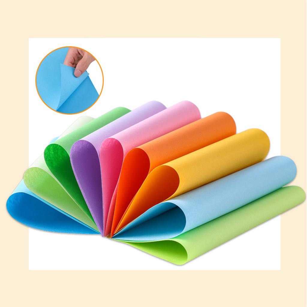 100 шт. квадратная бумага для оригами, двухсторонняя однотонная складная бумага, разноцветная детская ручная работа, сделай сам, скрапбукинг, ремесленный декор