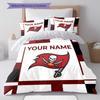 Custom Name,Tampa Bay Buccaneers Pattern Bedding Home Decoration Birthday Gift ( 1 duvet cover + 2 pillowcase, without core),fan merchandise.