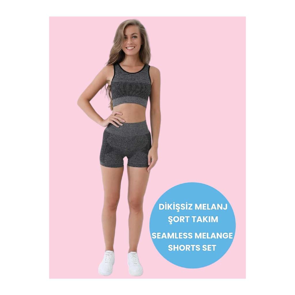 Спортсменка, фитнес, йога, пилатес, бесшовные спортивные шорты-бюстье, комплект