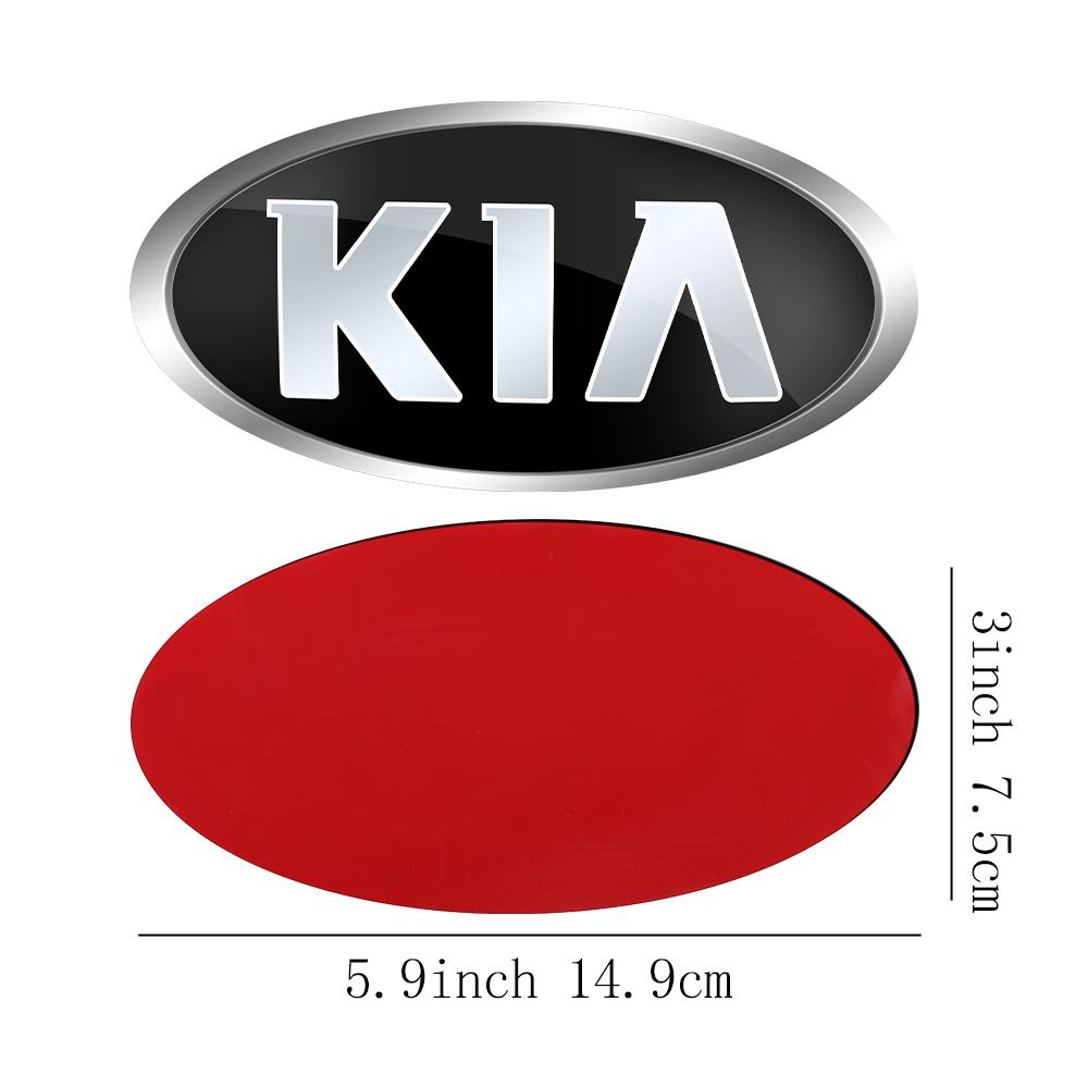 AABIU1 Car Front Hood Emblem Rear Badge Logo Sticker For KIA Sportage Ceed Sorento Cerato Optima Picanto Rio Soul K5 Stonic Niro Forte