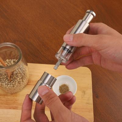 Мельница для соли и перца Yousheng из нержавеющей стали, многоразовая мельница для перца с кнопкой насоса для черного перца, морской соли, специй