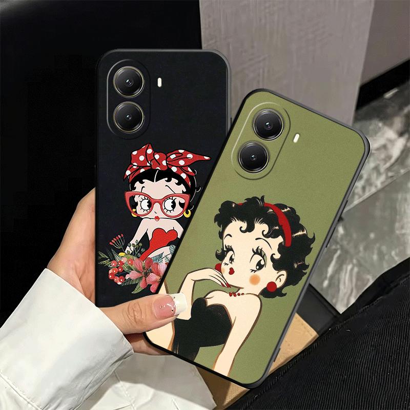 B-Bettys B-Boops Girl Soft Phone Case for Xiaomi Poco X5 X6 X7 X8 Pro Max X3 F7 F8 Ultra M8 M7 M6 M5 Redmi 15 15C 14C 13C 12C X4