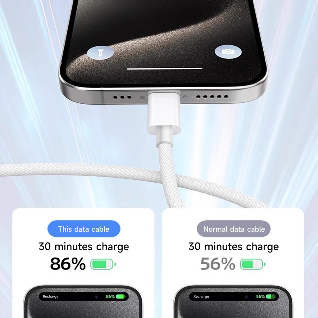 Высококачественный нейлоновый плетеный кабель быстрой зарядки PD для iPhone 13 14 Pro Max 11 12 mini X XR XS Max 7 8 Plus