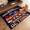 1pc Denver Broncos LOGO Print Area Rug - Soft, Washable Non-Slip Indoor Mat, Living Room, Home Office Decorative Rug,Office Decorative