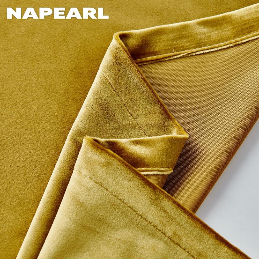 1 шт. NAPEARL 70-80% затемняющие итальянские бархатные однотонные универсальные шторы для гостиной спальни домашнего декора