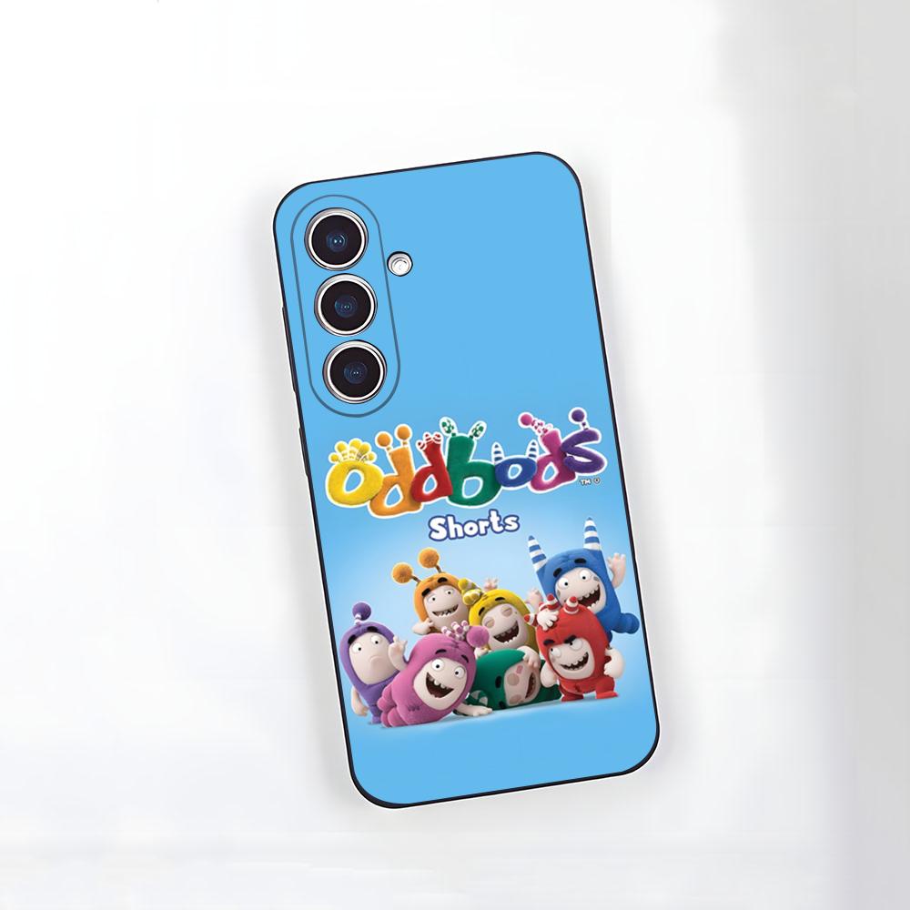 Cartoon O-OddbodsE Phone Case For Samsung S26 S25 S24 FE S23 S22 S21 Plus S20 Ultra Note20Ultra Black Soft Shell