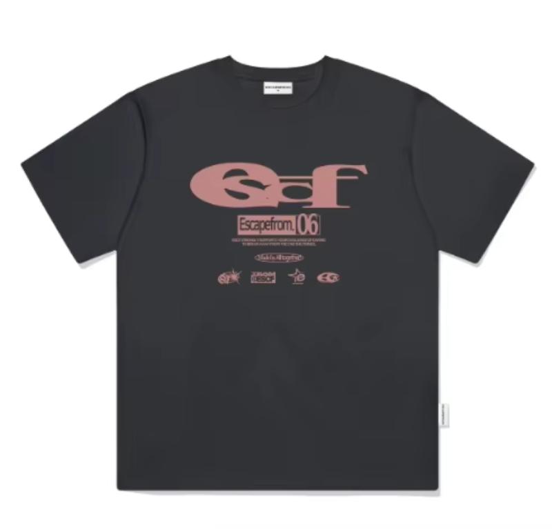 2025 Light Luxury Summer New Short-sleeved T-shirt Fashion Round Neck Casual Loose Versatile Men's and Women's Half-sleeved Top