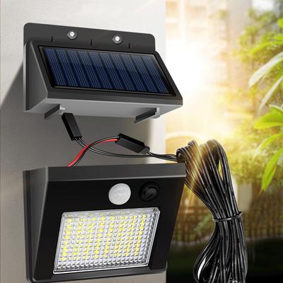 48LED Раздельный солнечный светильник 1200 мАч Уличный садовый прожектор IP65 Водонепроницаемые солнечные настенные светильники Долговечное уличное освещение для забора