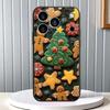 Дизайн рождественской подарочной коробки для Apple iPhone 17 16 16E 15 14 13 12 11 Pro Max Plus Черный Мягкий Силиконовый Чехол для Телефона