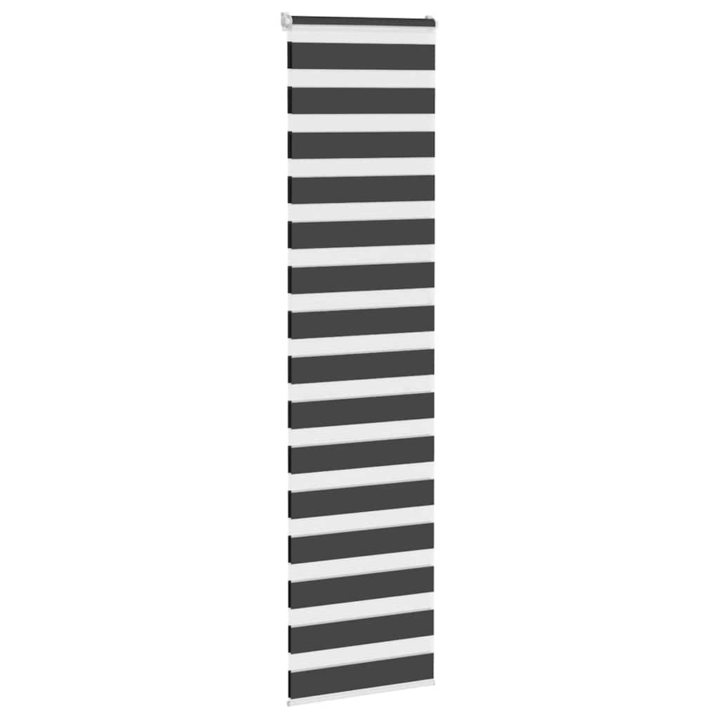 Roleta Zebra, Czarna, Szerokość Tkaniny 60,9 Cm, Poliester