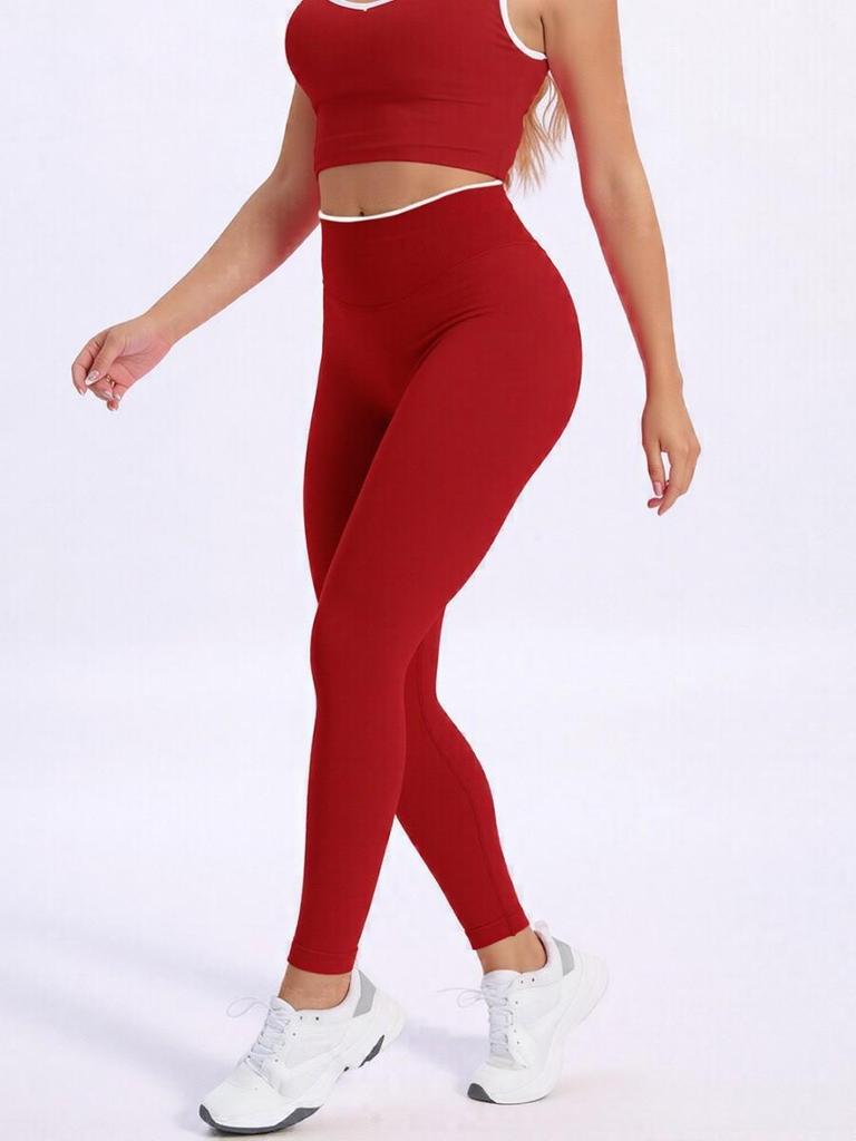 Женские бесшовные леггинсы с высокой талией, быстросохнущие, с цветными блоками, для бега и фитнеса