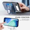 Holder for AirTag/iPhone Air Case Detachable Card Holder Leather+TPU+PC Phone Cover