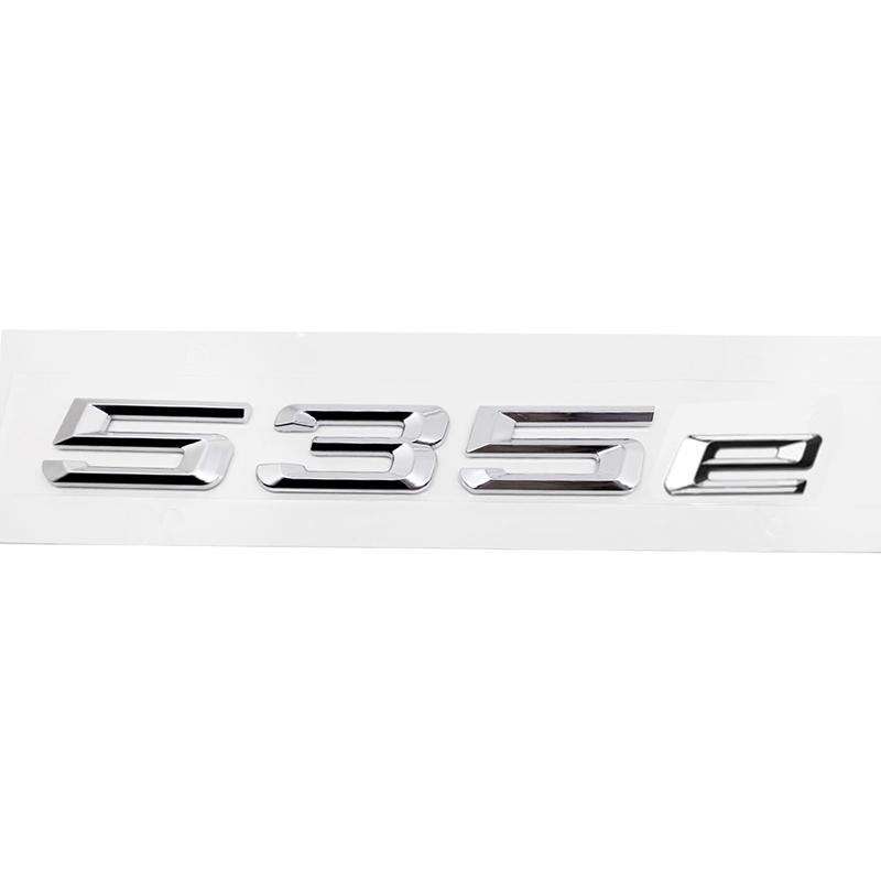 ABS Car Rear Trunk Letters Logo Badge Emblem Sticker For BMW 5 Series 520e 525e 528e 530e 535e 540e 550e E39 E60 E61 F10 F11 G30