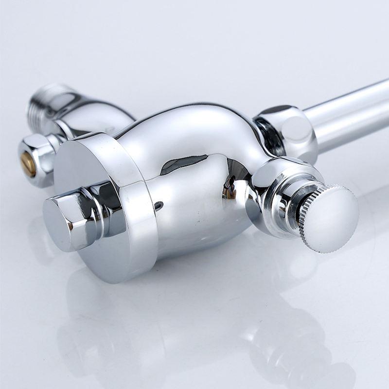 Brass Wall-Mounted Delay Push Button Hand-Controlled Eco-Friendly Water Saving Toilet Urinal Flush Valve for Hotel Use