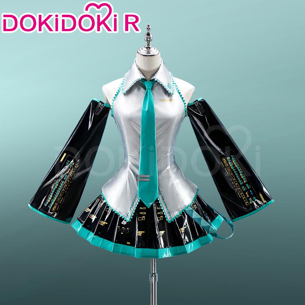 Костюм для косплея Микуу DokiDoki-R Микку Косплей Женский Милый Короткий Платье Костюм Хэллоуин Микуу Косплей