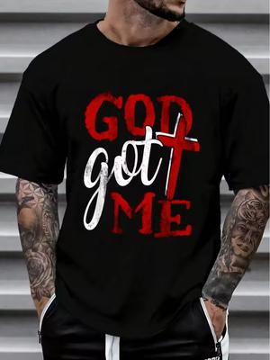 100% Cotton God Christian Faithcross Got Me Religion Quote Inspriration T Shirt Women's Men's Graphic Tee Causal Tops Fashion Ts