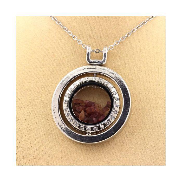 Pierres et Minéraux. Collier Tourmaline multicolore brut. Modèle Sablier Sphérique.