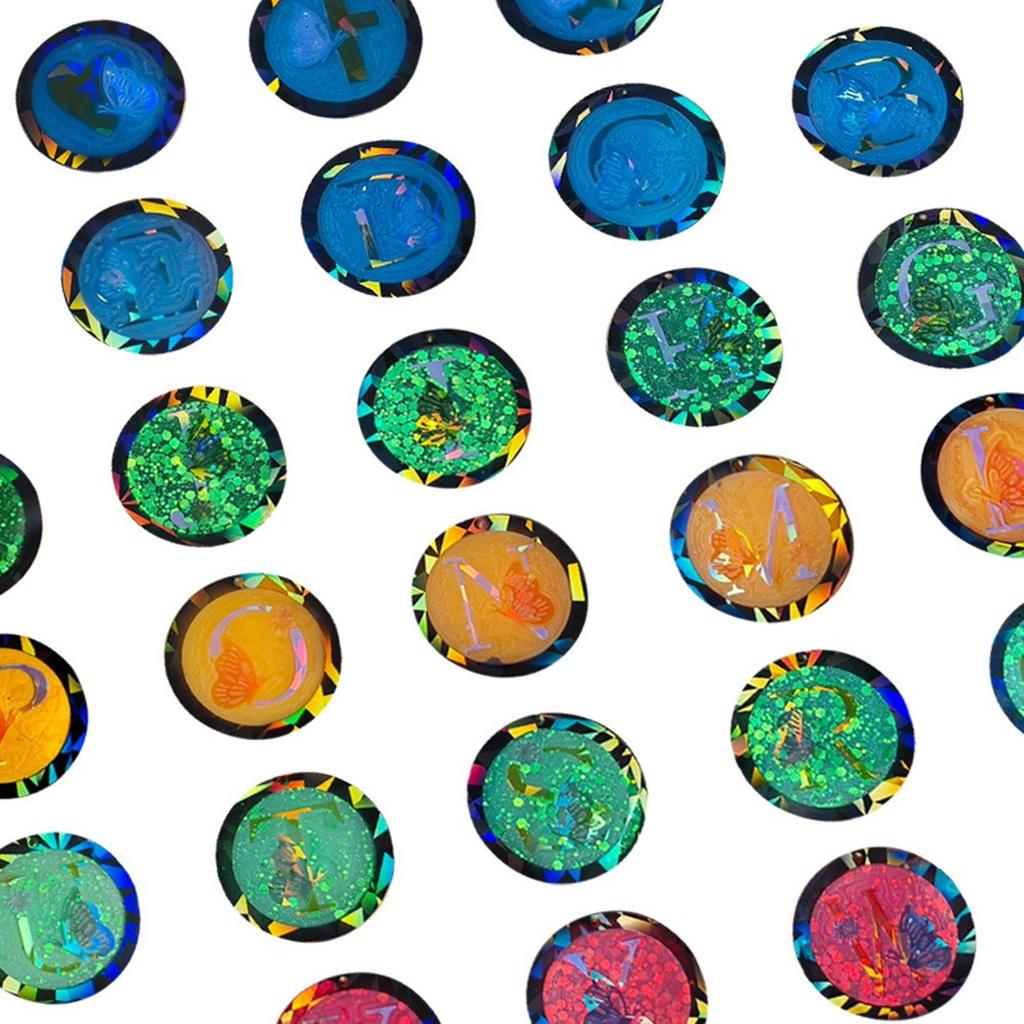 Alphabet Epoxy Resin Silicone Mold Holographic Butterfly Letter Pendant Molds DIY Keychain Earring Pendant Jewelry Craft