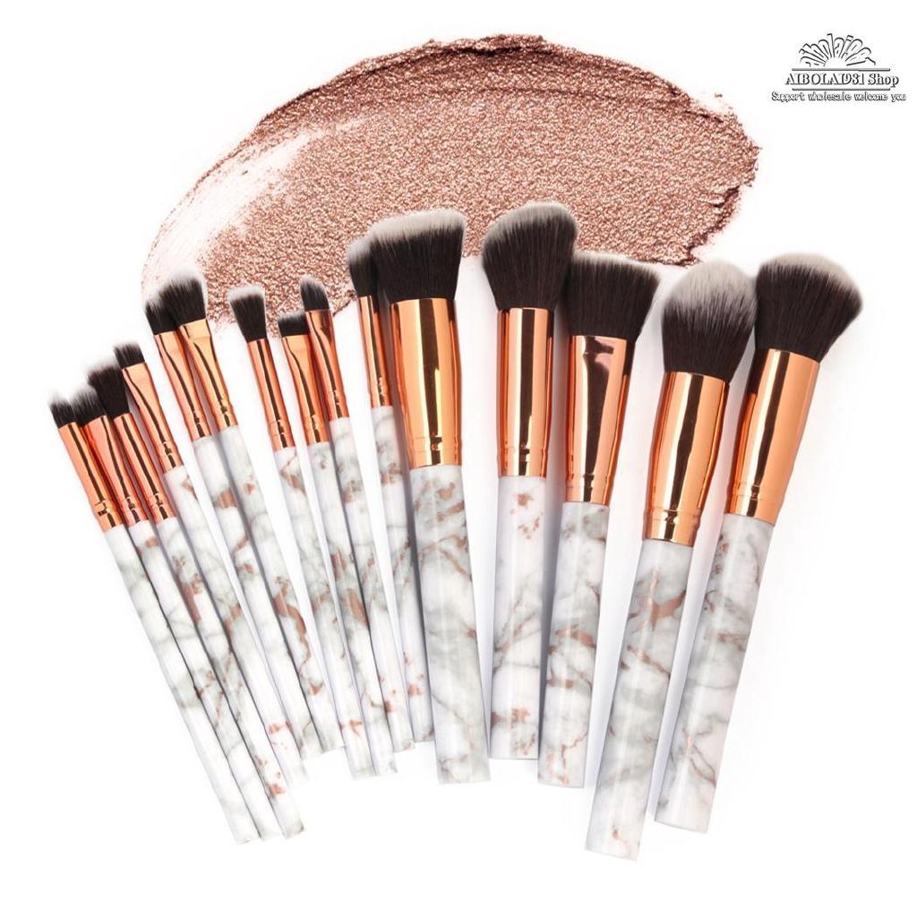 Makeup Brush Portable Marble 10 Makeup Brush Set Full Blush Brush Beauty Tools Eye Shadow Brush Set Brush