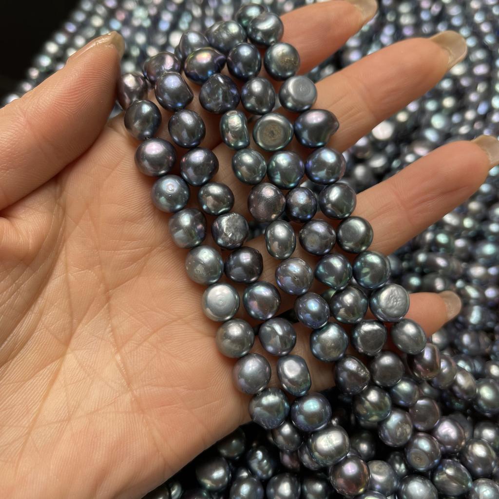 Подвеска своими руками из нерегулярного черного жемчуга 9-10 мм для изготовления ювелирных изделий своими руками, ожерелье, серьги, браслет, аксессуар, длина 36 см