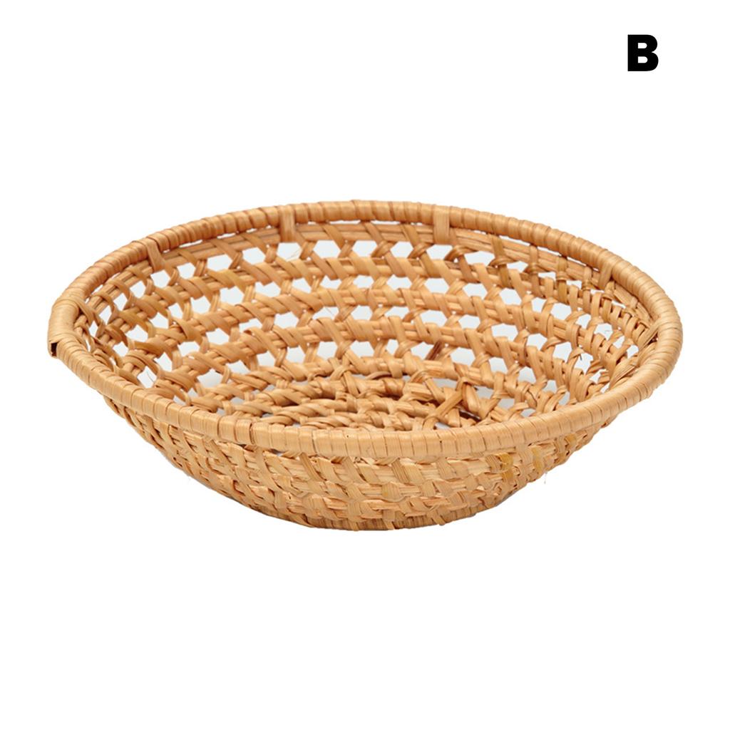 Плетеная корзина из ротанга ручной работы для фруктов, торта, хлеба, еды, подноса для закусок, для званых ужинов, контейнера для кофе и завтрака