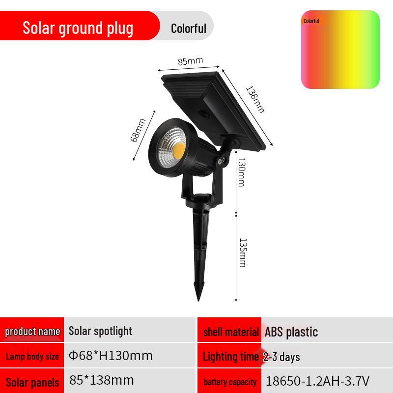 Waterproof Outdoor Solar LED Spotlights for Landscapes and Courtyards