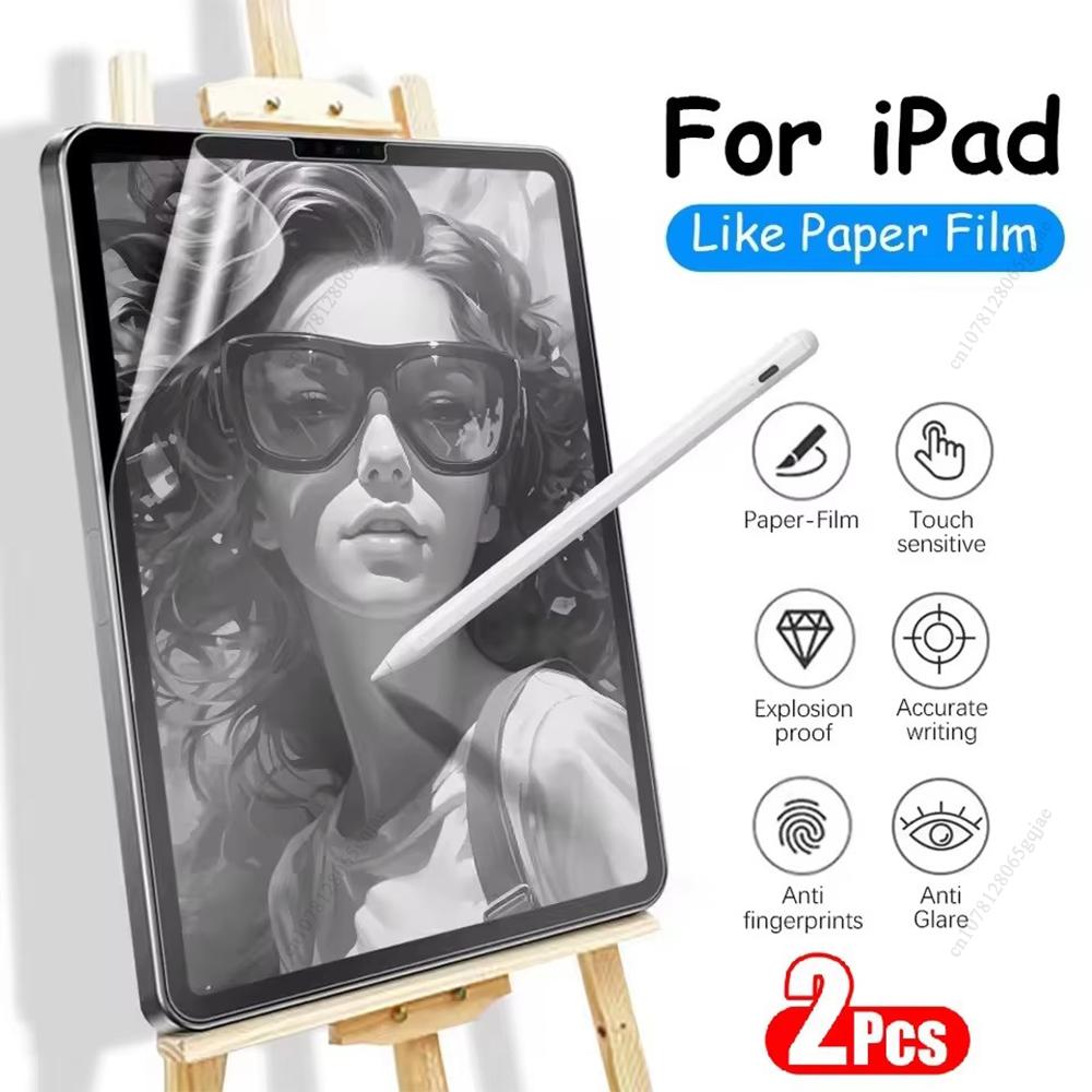 2PCS Paperlike Screen Protector For iPad 13 11th M4 M5 12.9 Air 11 M2 M3 5 4 3 10 9 9th 10th Generation Mini 6 7 Feel Paper Film
