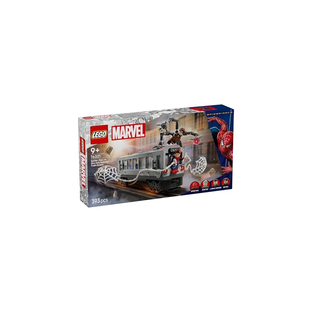 Конструктор LEGO Marvel Человек-паук против Доктора Осьминога Станция метро, Строительные блоки, Игрушка для детей 9-11 лет