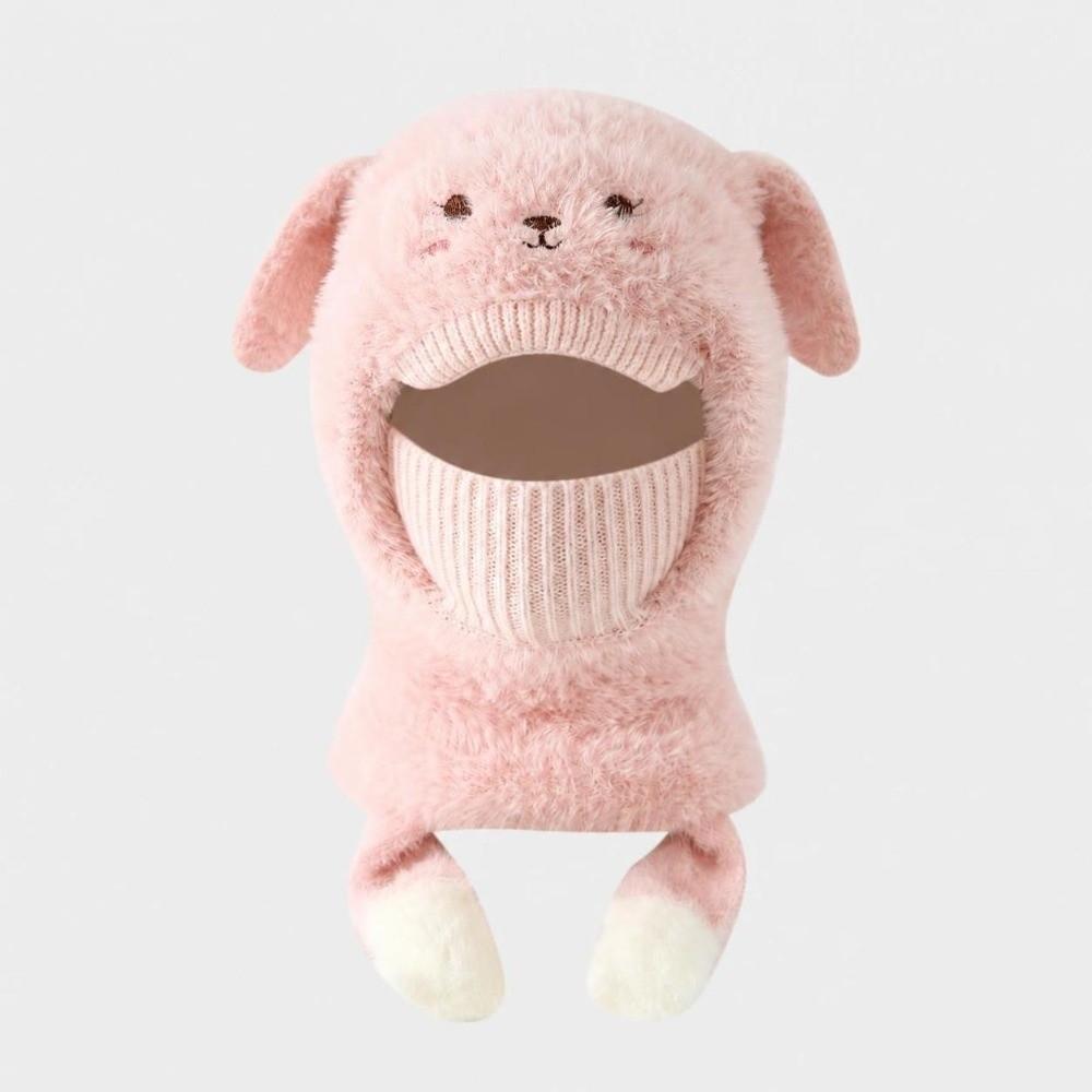 Thickened Winter Wool Scarf Warm Ear Protection Pullover Cap New Children's Scarf Hat For Boys