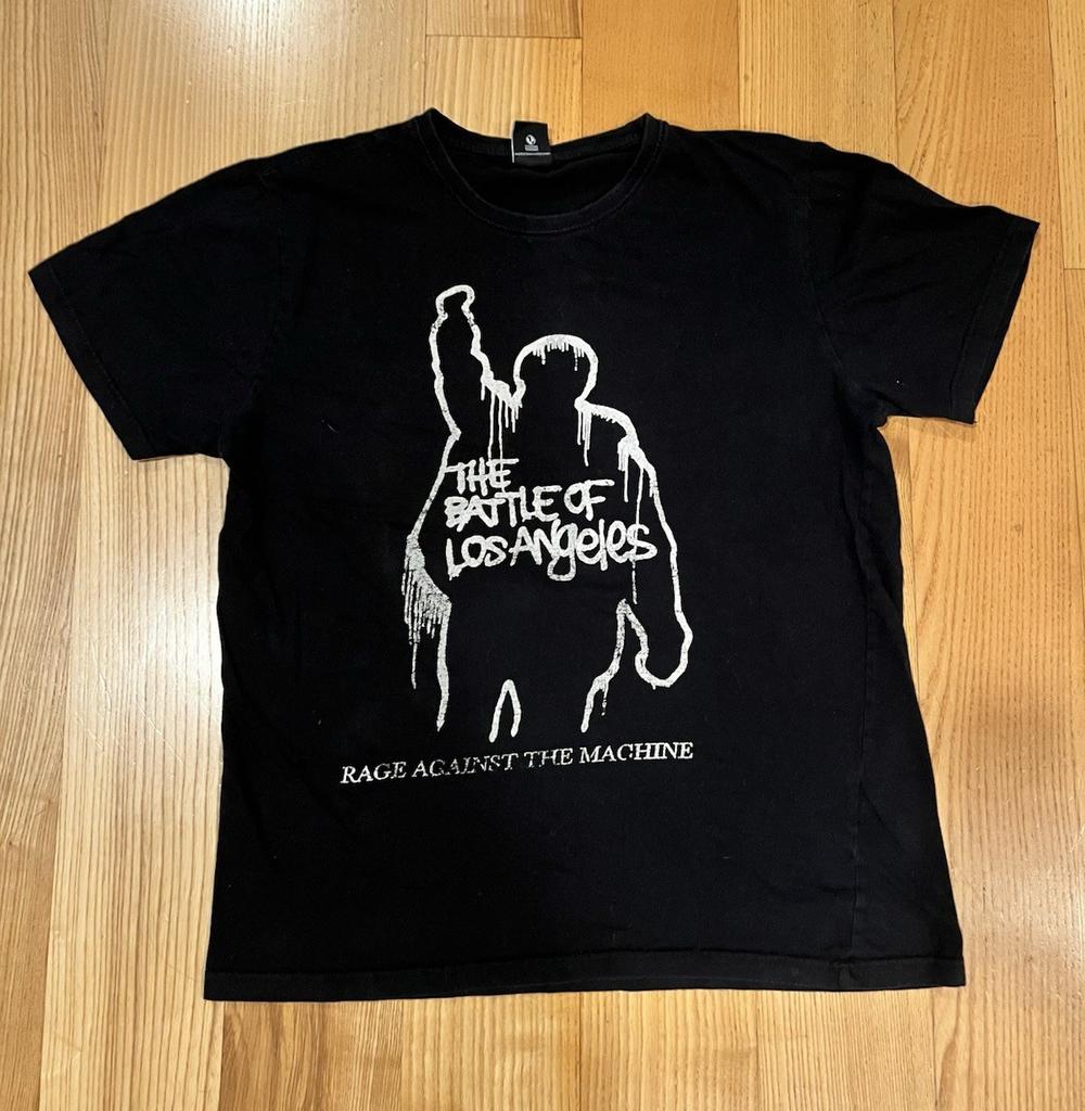 Rage Against the Machine Battle of Los Angeles Black Graphic Tee M Crew Neck Unisex T-Shirt