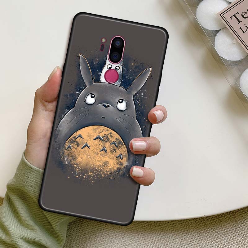 Чехол аниме Studio Ghibli Тоторо для LG K40 K40s K41s K50 K51s K61 G7 G8 ThinQ Q51 Q61 Q60 Q70, черный силиконовый чехол для телефона