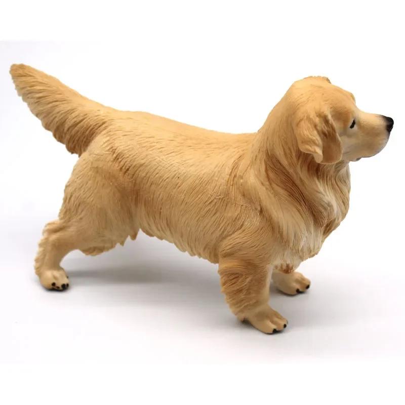 Realistic Golden Retriever Model Large Lifelike Dog Statue Pet Decor Educational Toy Birthday Gift